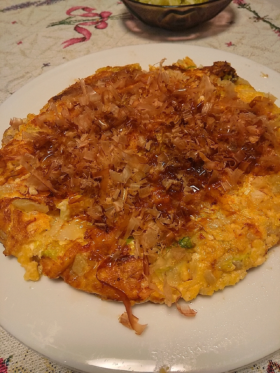 豆腐と白菜と豚バラのお好み焼き風～ホットプレート