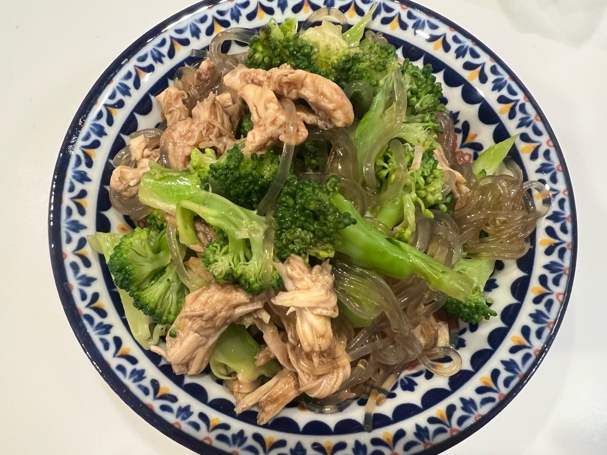 ささみとブロッコリーのチャプチェ