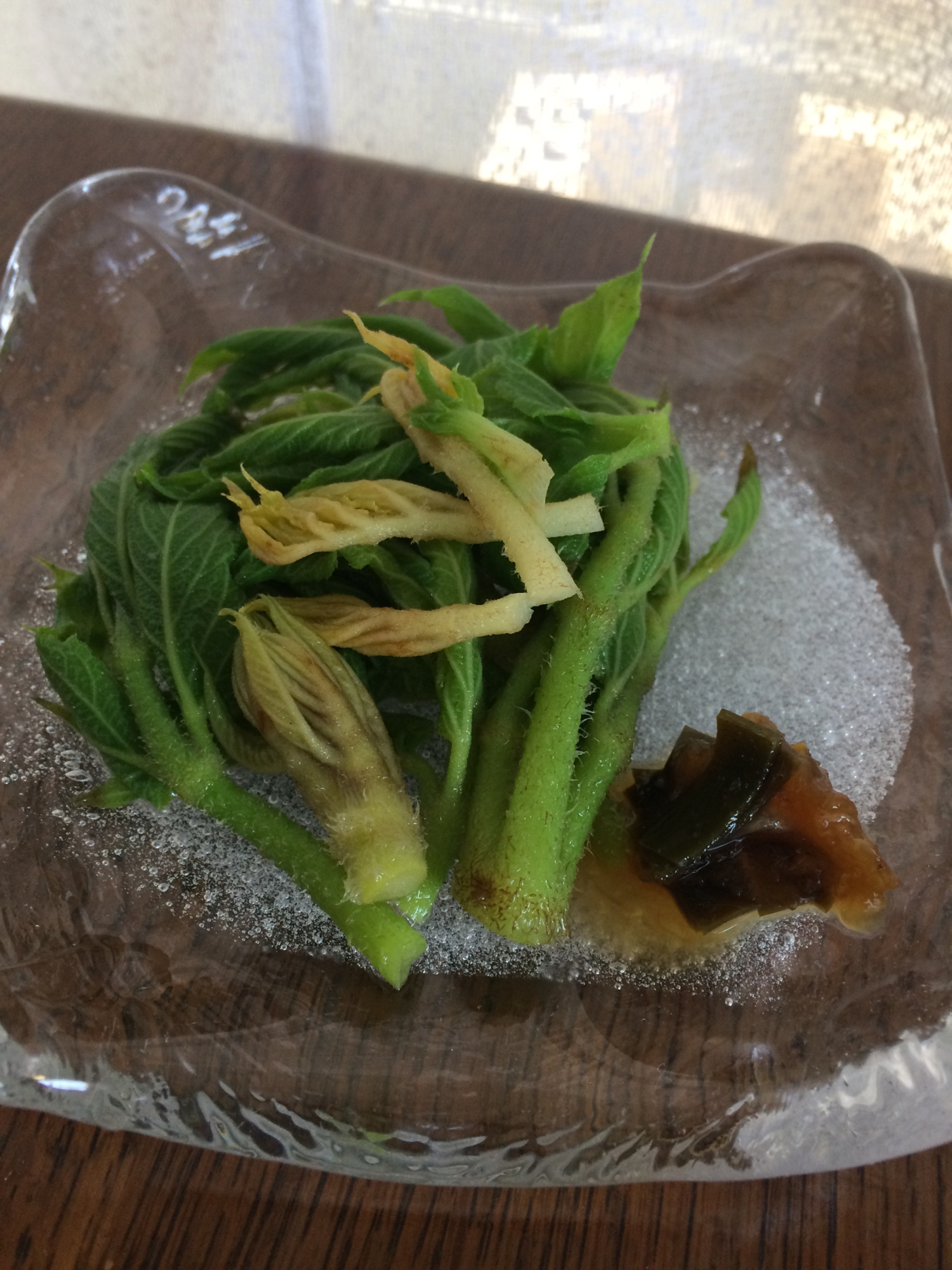 春が来ました うどの葉の昆布醤油かけ レシピ 作り方 By けけり 楽天レシピ