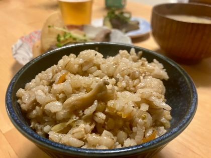 鶏ごぼうの炊き込みご飯♡