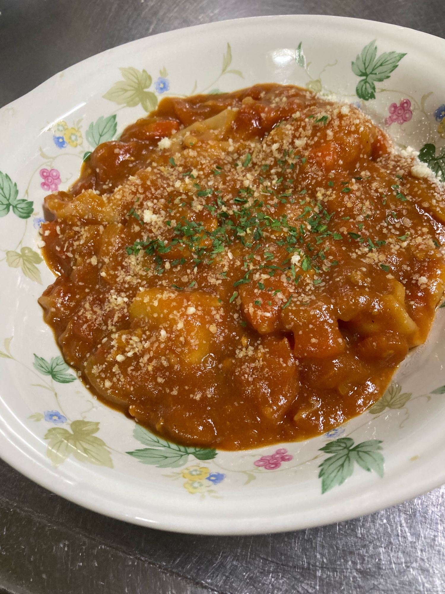 残りカレーとトマト缶でフェイクラザニア