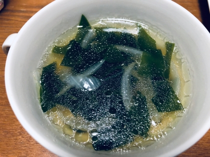 新玉とわかめの韓国スープ