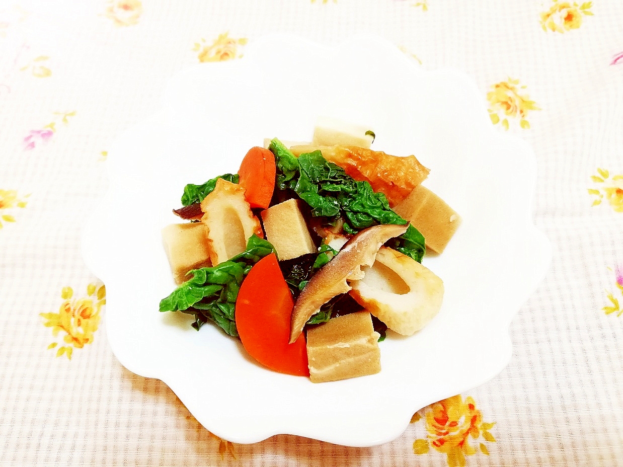 かつお菜と高野豆腐の炒め煮