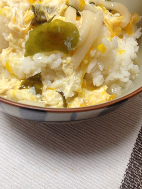 きつねうどんリメイク⇒玉子丼(*^^*)☆