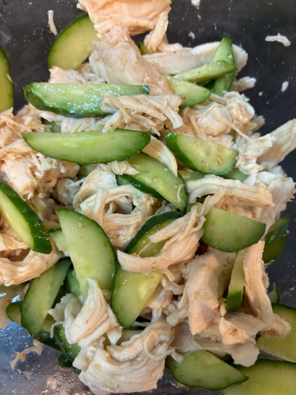 子供も大好き！鶏ささみときゅうりの中華和え