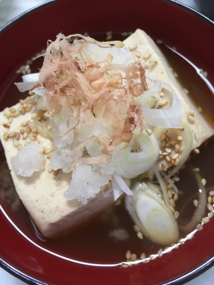 簡単めんつゆで湯豆腐♪