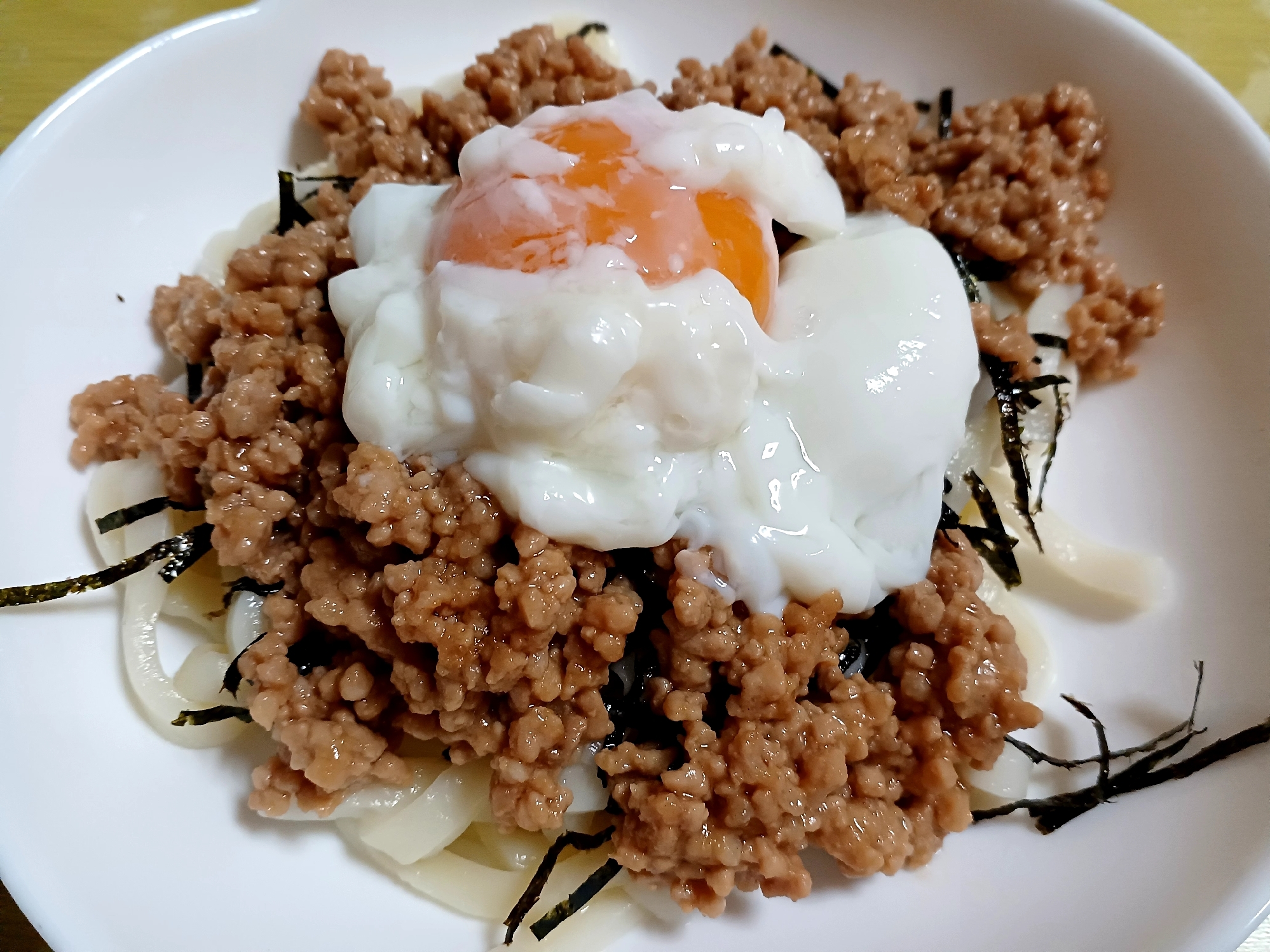 肉みそうどん