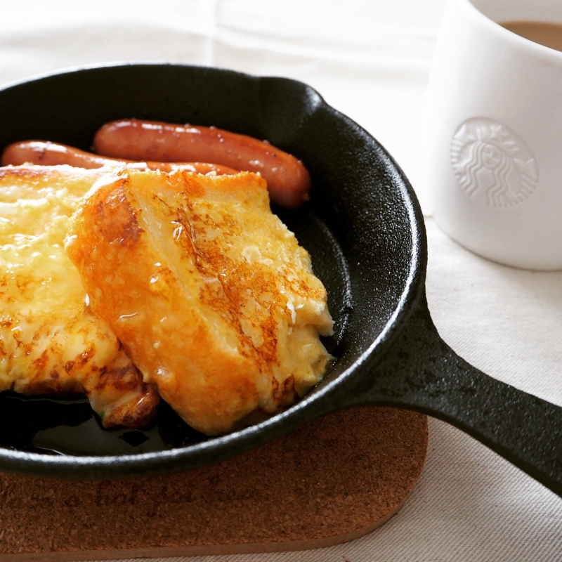 スキレットで簡単 ふわふわフレンチトースト レシピ 作り方 By Riiiiiica 楽天レシピ