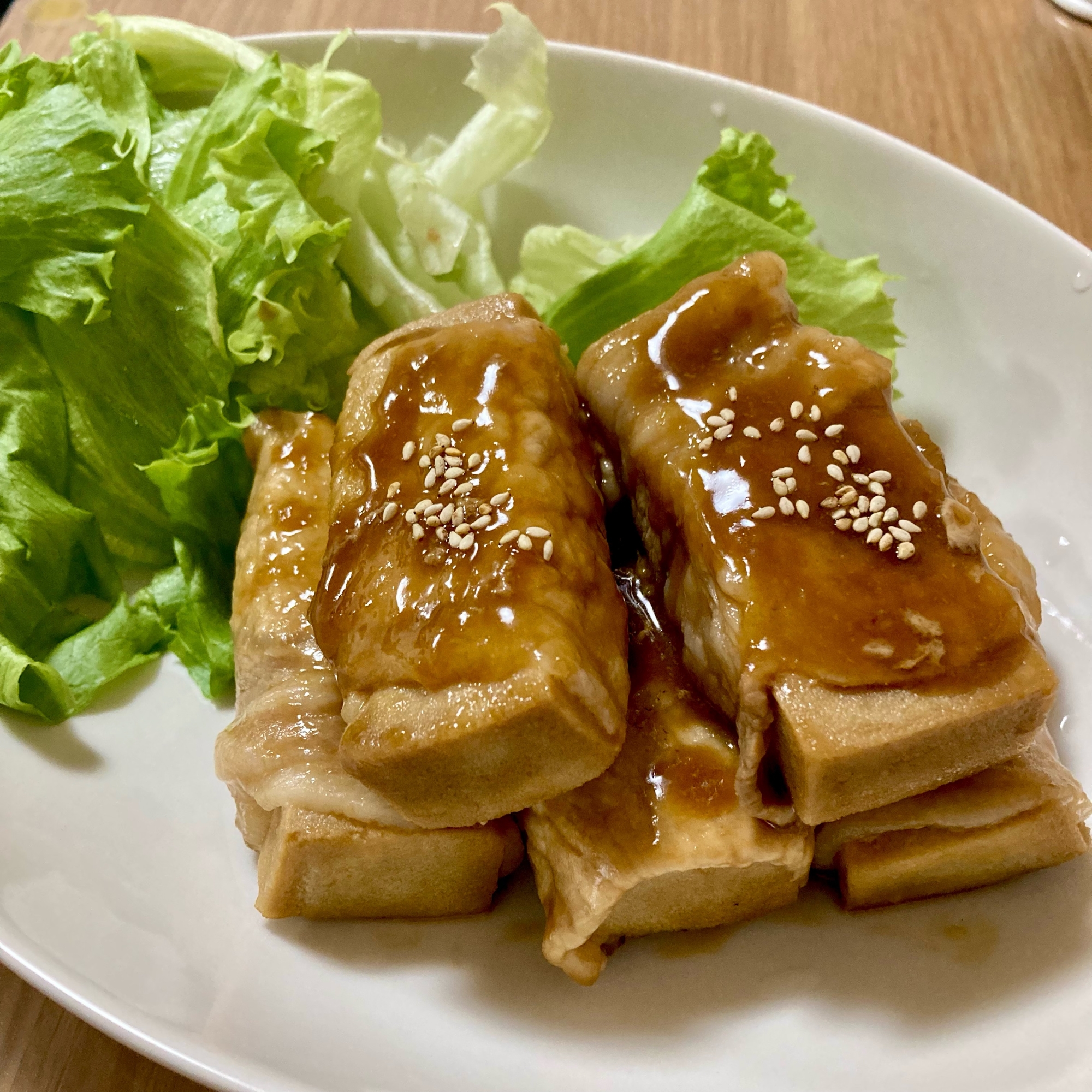 高野豆腐の豚肉巻き