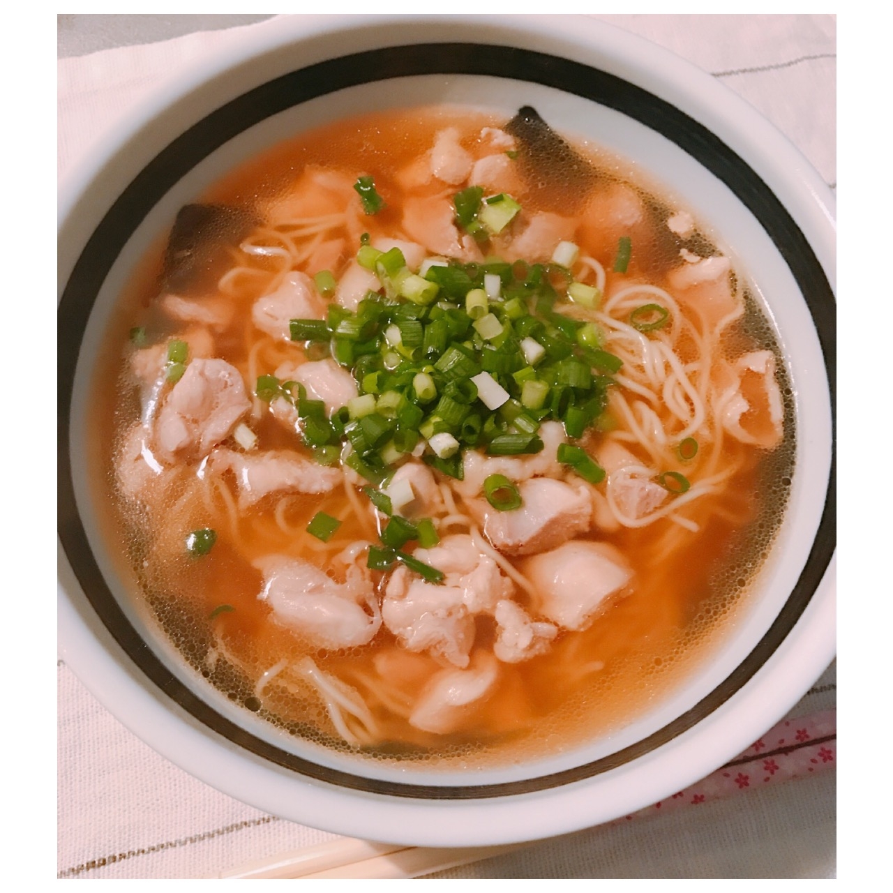 簡単！シンプル！あっさりチキンラーメン♪