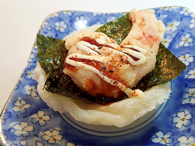 海苔とえび天の焼き餅