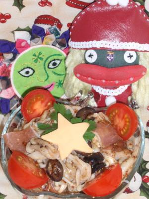 クリスマスの茸サラダ！茸と生ハムのバルサミコサラダ