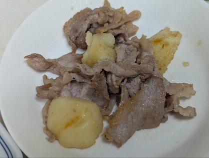 豚こまじゃがいも炒め