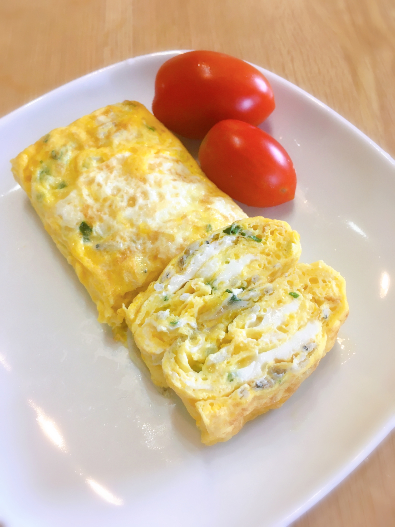 しらすとネギの卵焼き♪