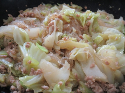 春雨と牛ミンチの甘辛煮