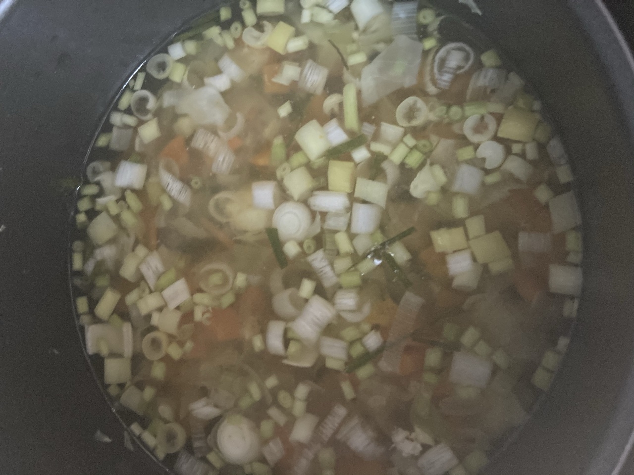 ねぎと人参のすまし汁