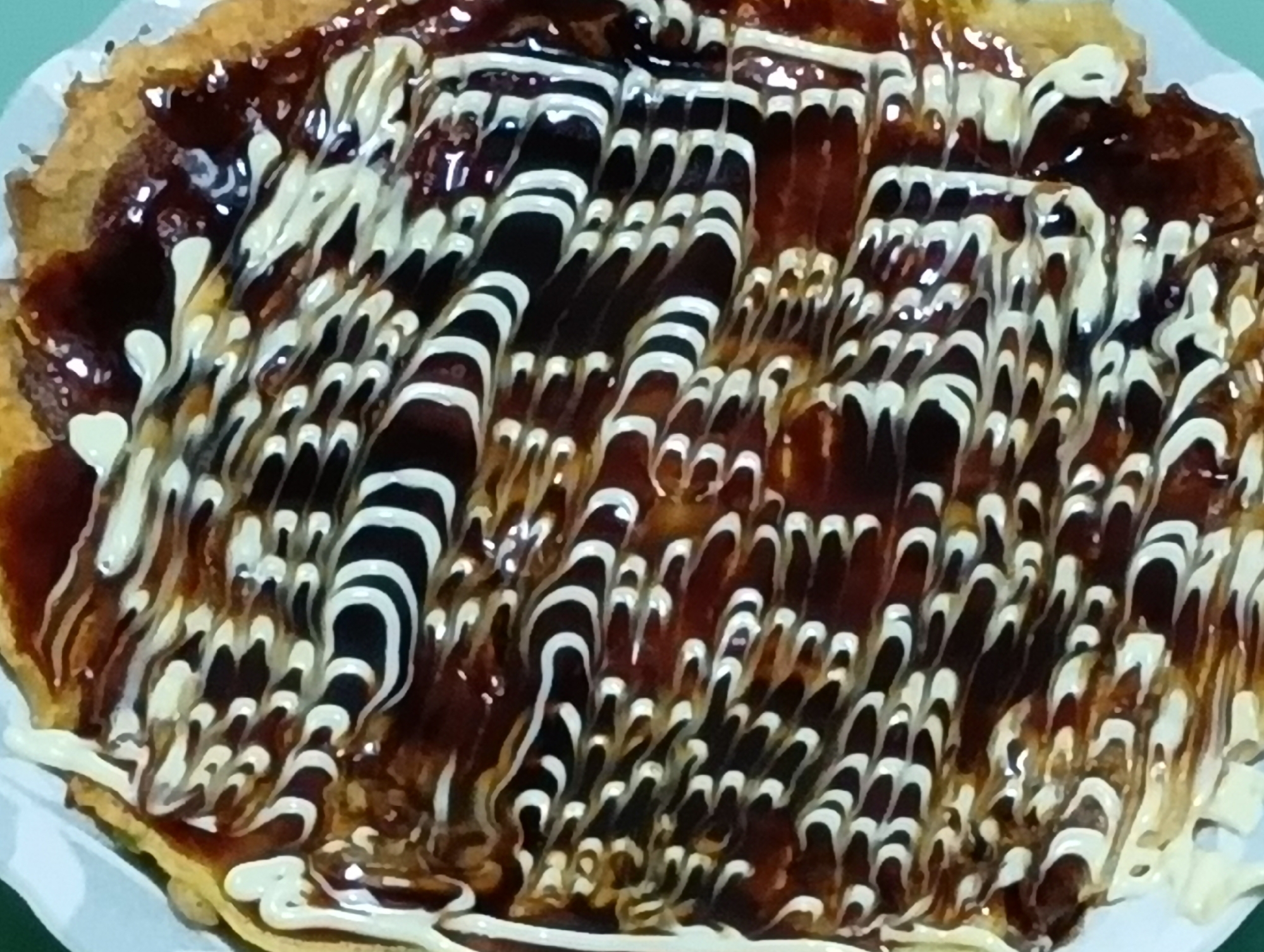 牛バラと玉葱のお好み焼き