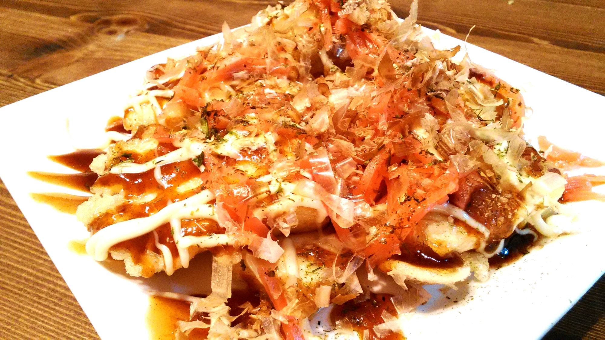 節約に！豆腐の天ぷら　たこ焼き風