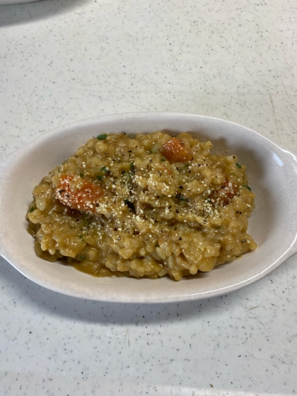 残ったカレーで☆和風チーズカレーリゾット