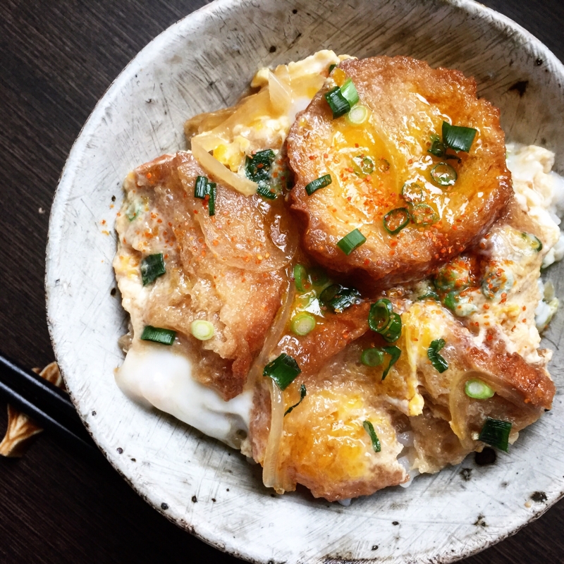 簡単.安い.旨い！仙台油麸丼♡