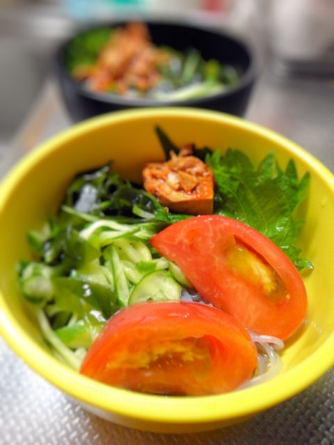 春雨の韓国冷麺風