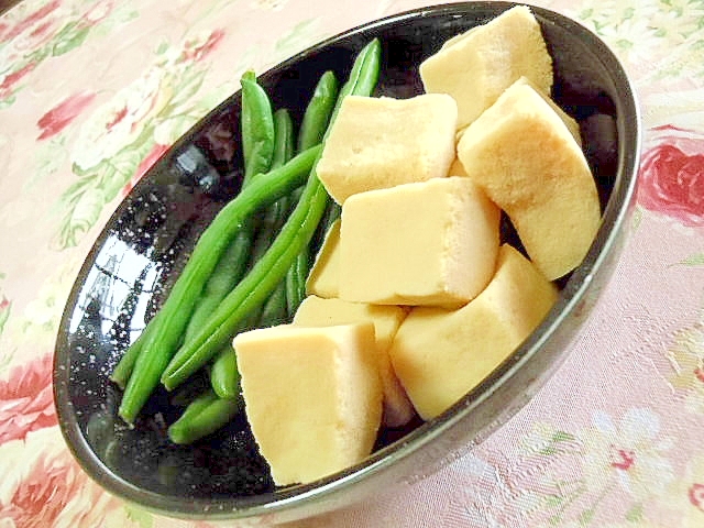 調味料は２つだけ❤インゲンと高野豆腐の煮物❤