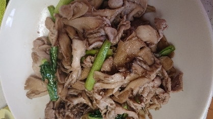 小松菜と舞茸の中華炒め
