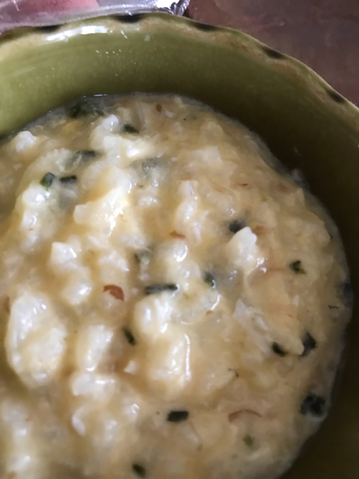 離乳食  海苔とかつお風味の卵雑炊