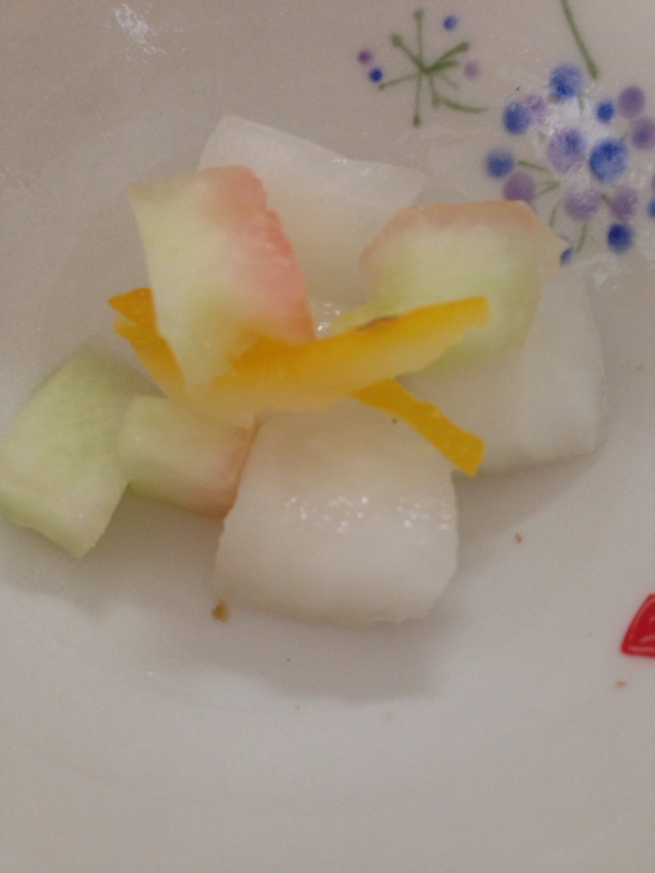 スイカの皮&大根の柚子漬物(*^^*)☆
