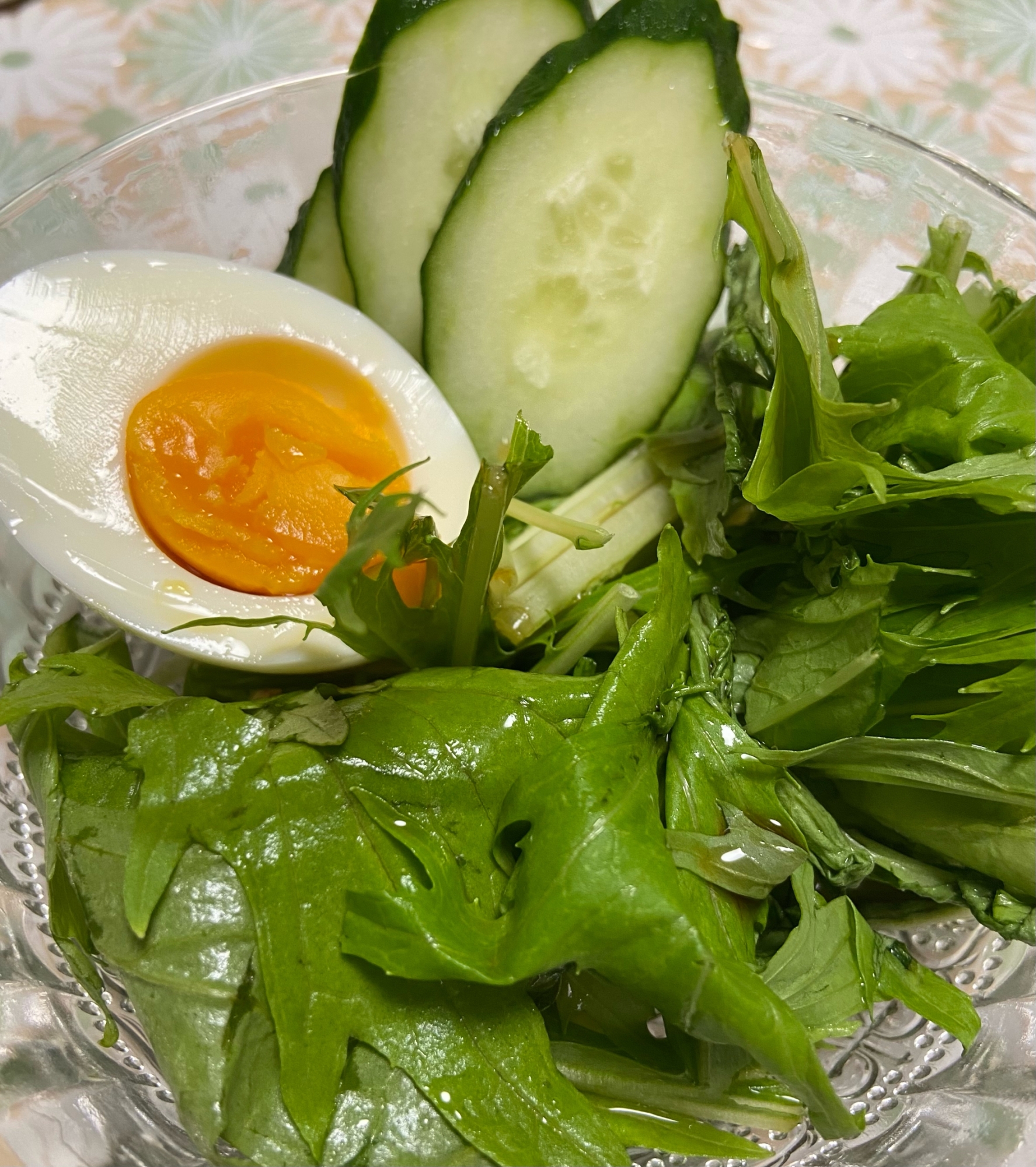 水菜ときゅうりのサラダ