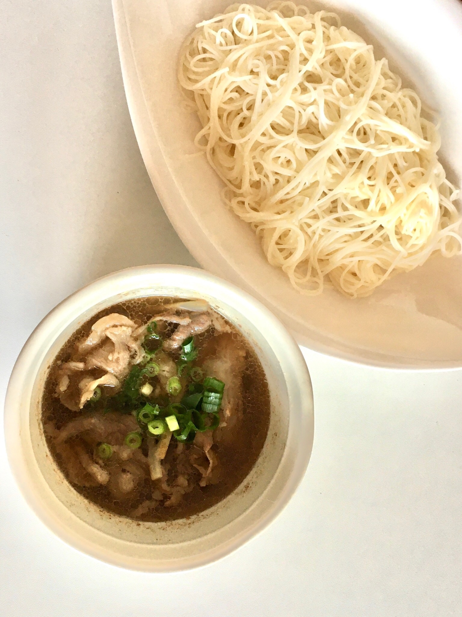 レンジで簡単牛ゴボウそうめん