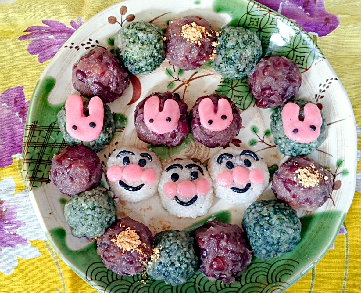 道明寺粉で簡単一口おはぎ♪秋分の日