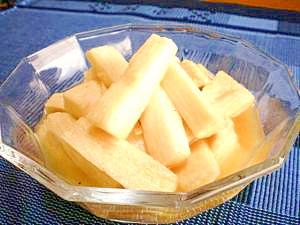 ちょっとだけ、よそ行きの味。 長芋のわさび漬け♪