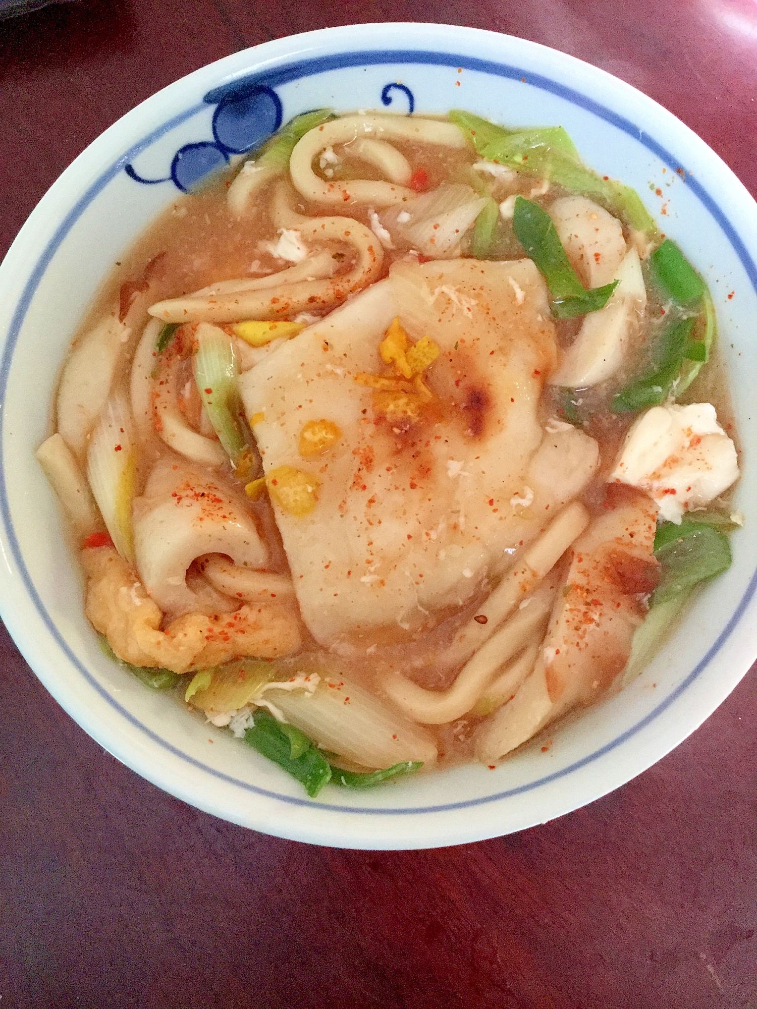 チクワと玉子の煮込み力うどん【今日の献立】