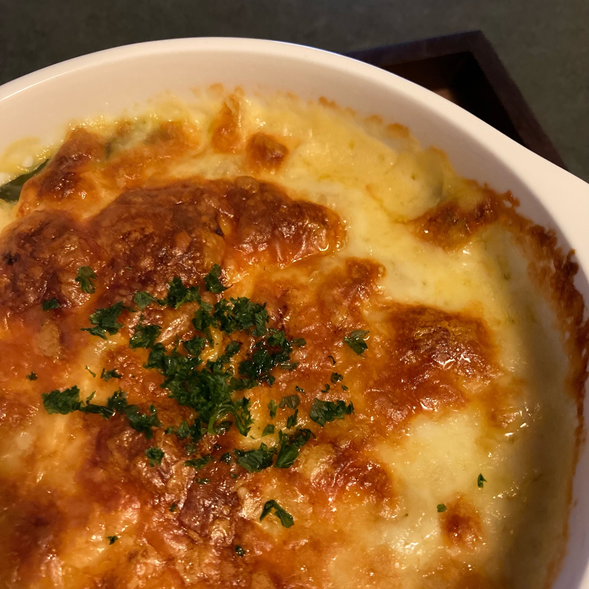 ワンパン!かぼちゃマカロニグラタン