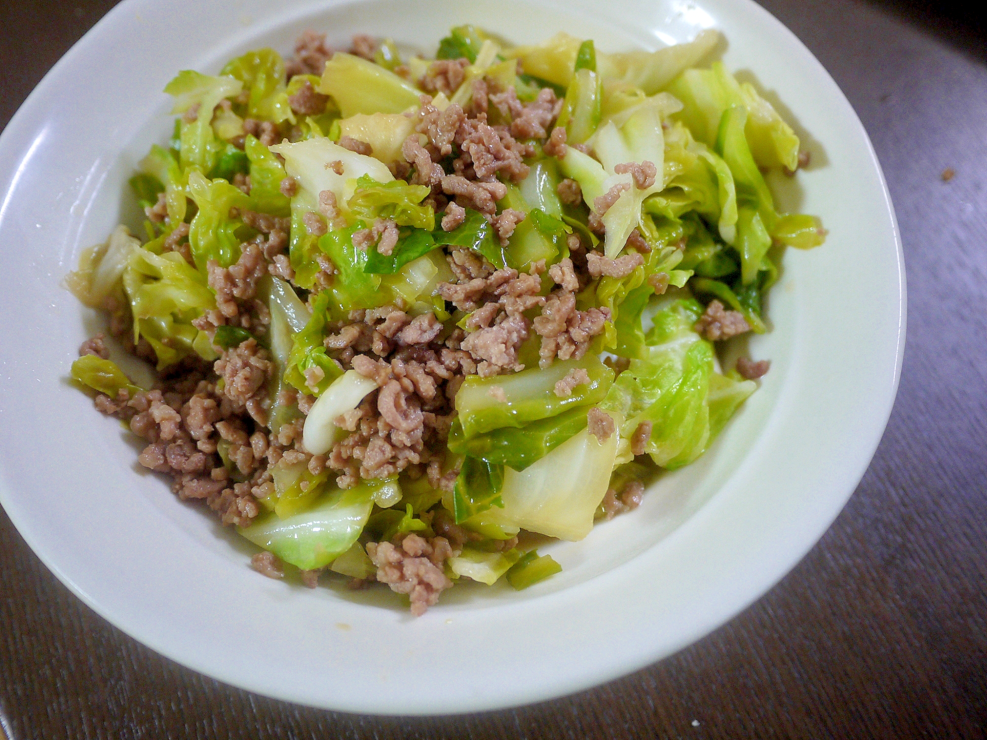 ひき肉とキャベツのピリ辛炒め