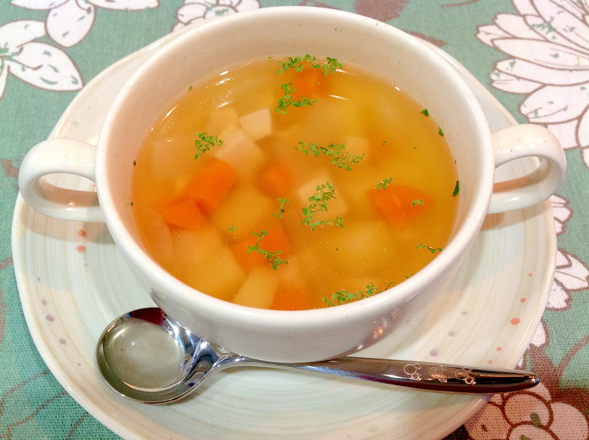 じゃがいも 人参 サラダチキンのスープ レシピ 作り方 By Masiro 楽天レシピ