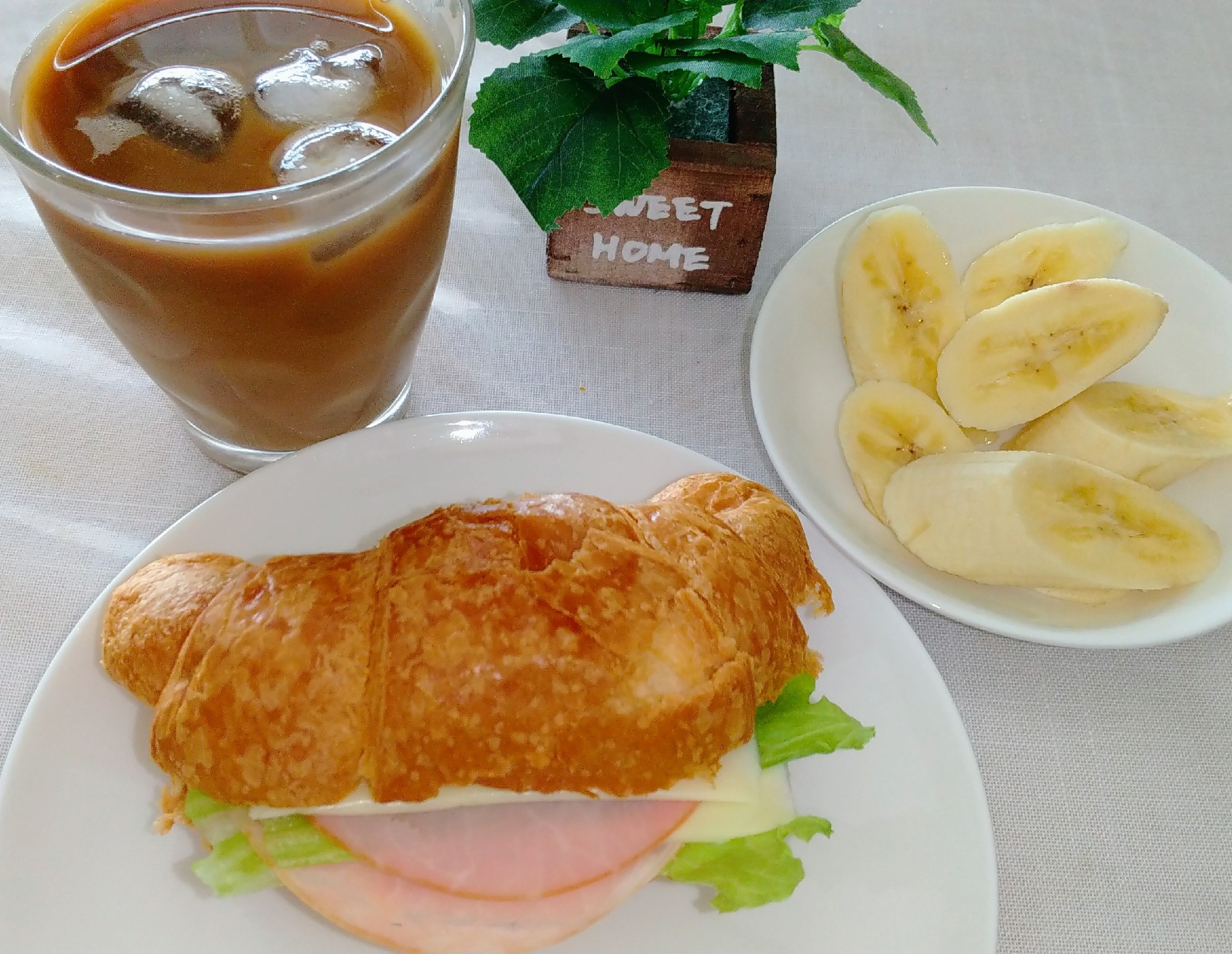 朝食★ハム&チーズクロワッサン