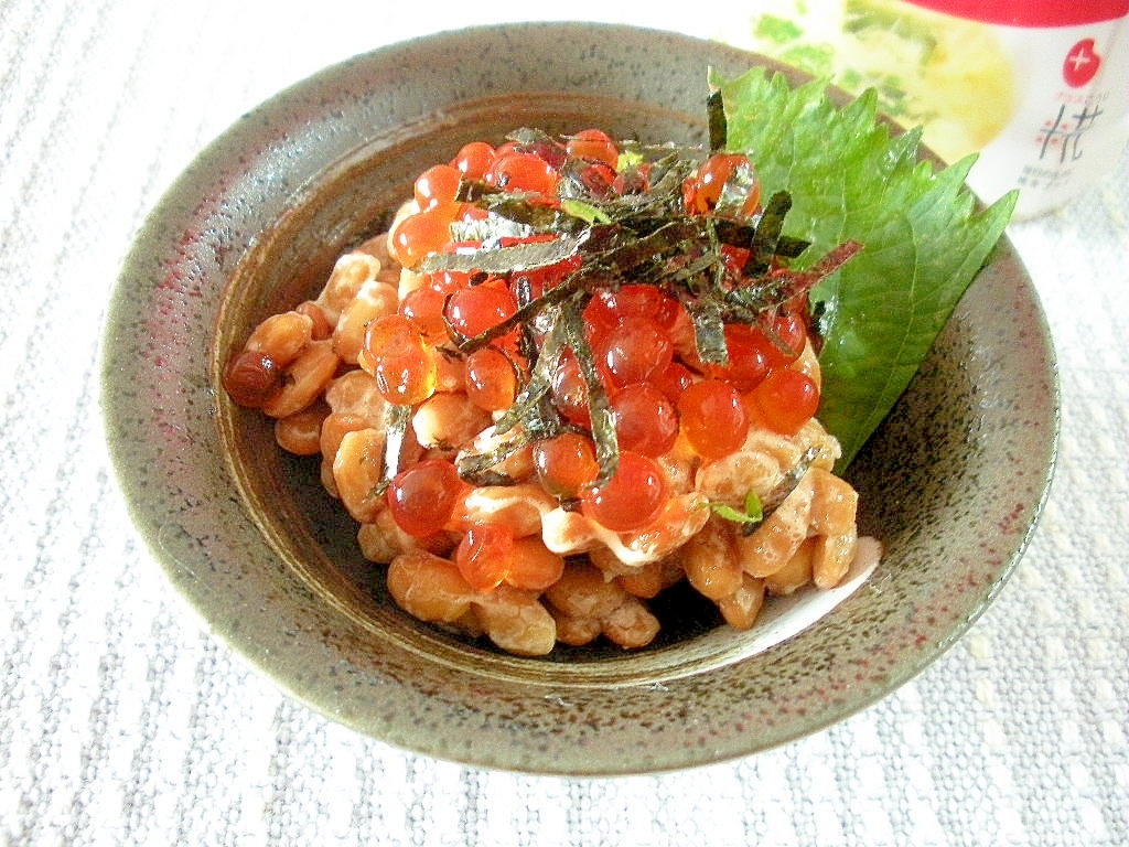 おつまみに！納豆とイクラの中華風味和え♪