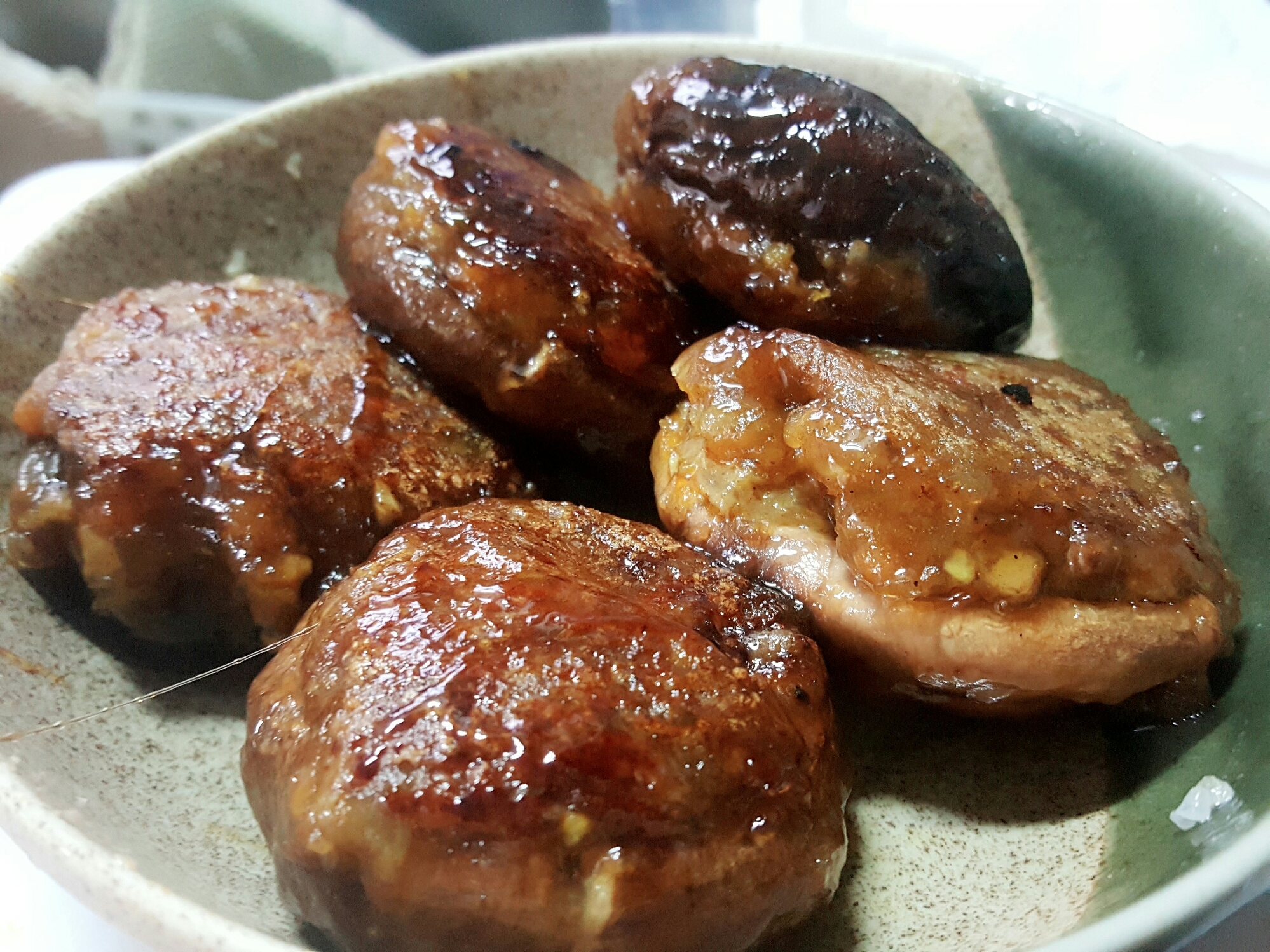 キーマカレーを使って椎茸の肉詰め風