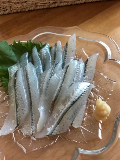たっぷりの生姜醤油で食べるサヨリのお刺身 レシピ 作り方 By やっすん 楽天レシピ たっぷりの生姜醤油で食べるサヨリのお刺身 レシピ 作り方 By やっすん 楽天レシピ