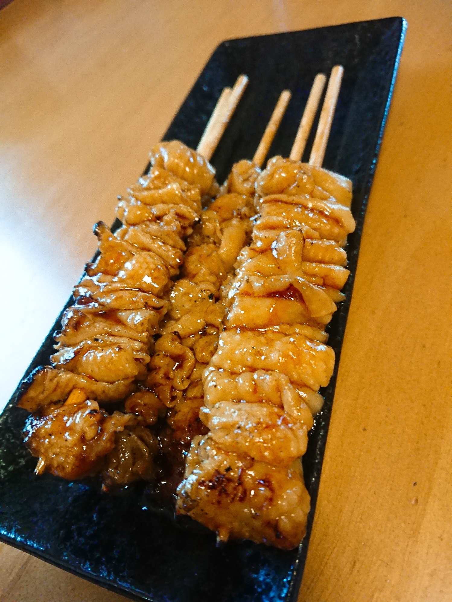 鶏皮で焼鳥☆甘辛タレ