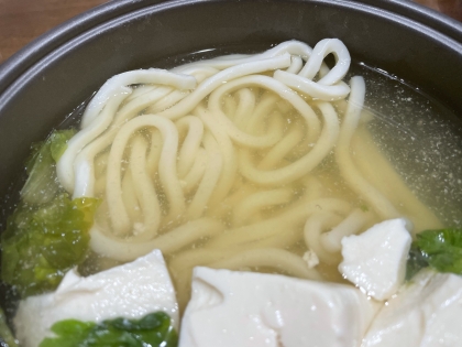 うどんでしめました。美味しかったです。