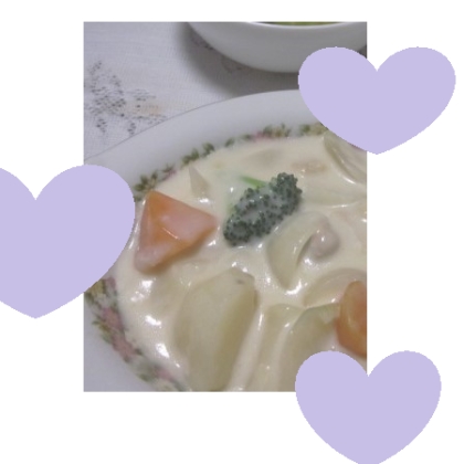 ライスと一緒にクリームシチュー✧˖°
