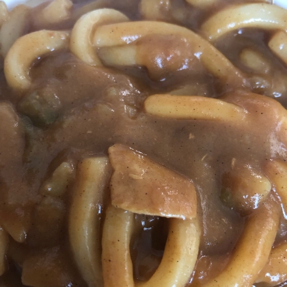 簡単！節約！カレーの残りで作るカレーうどん♪