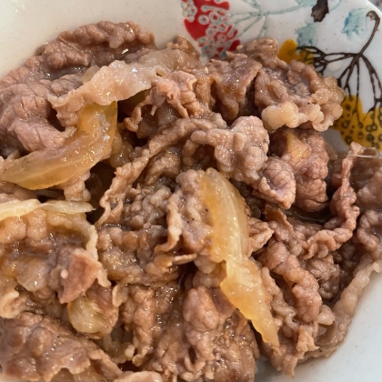 麺つゆで牛丼