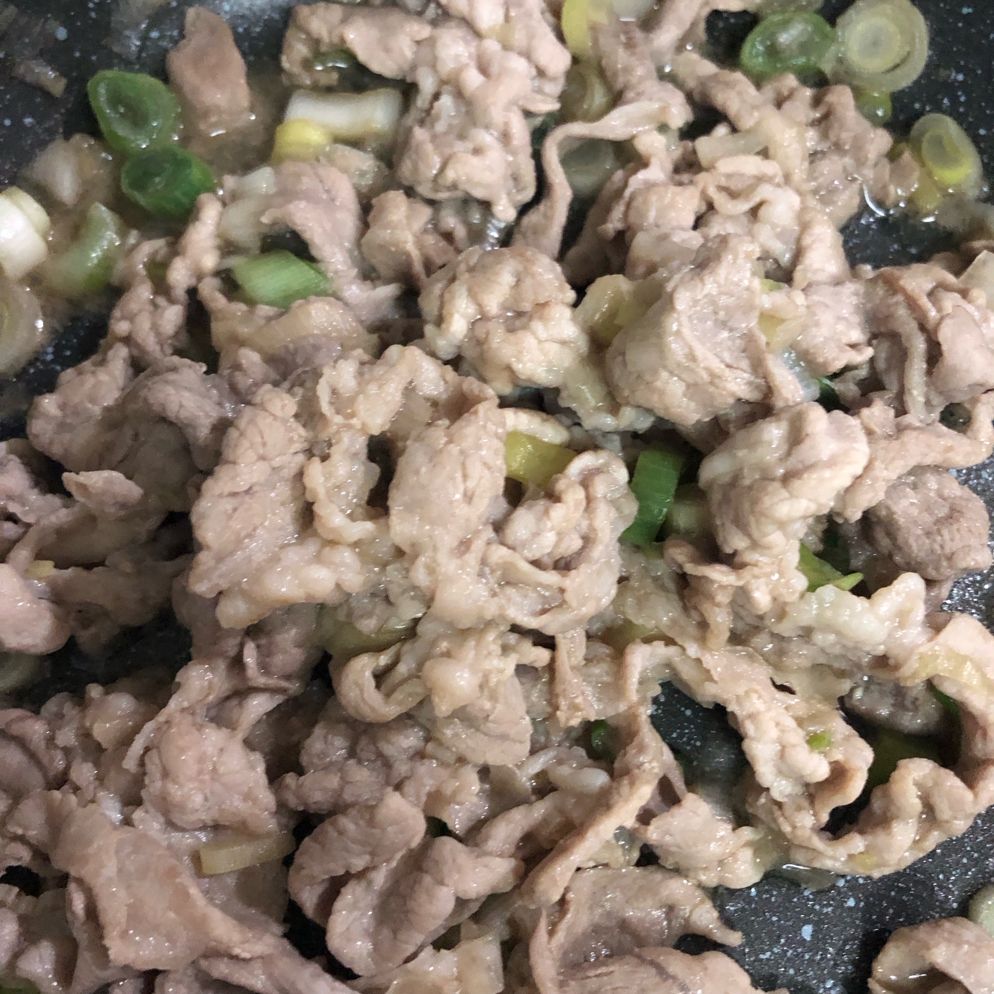 ネギ豚炒め