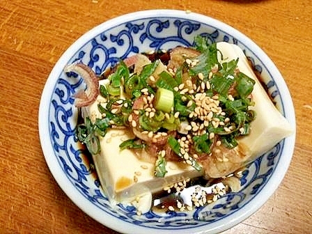 冷奴　茗荷・ねぎ・胡麻・醤油