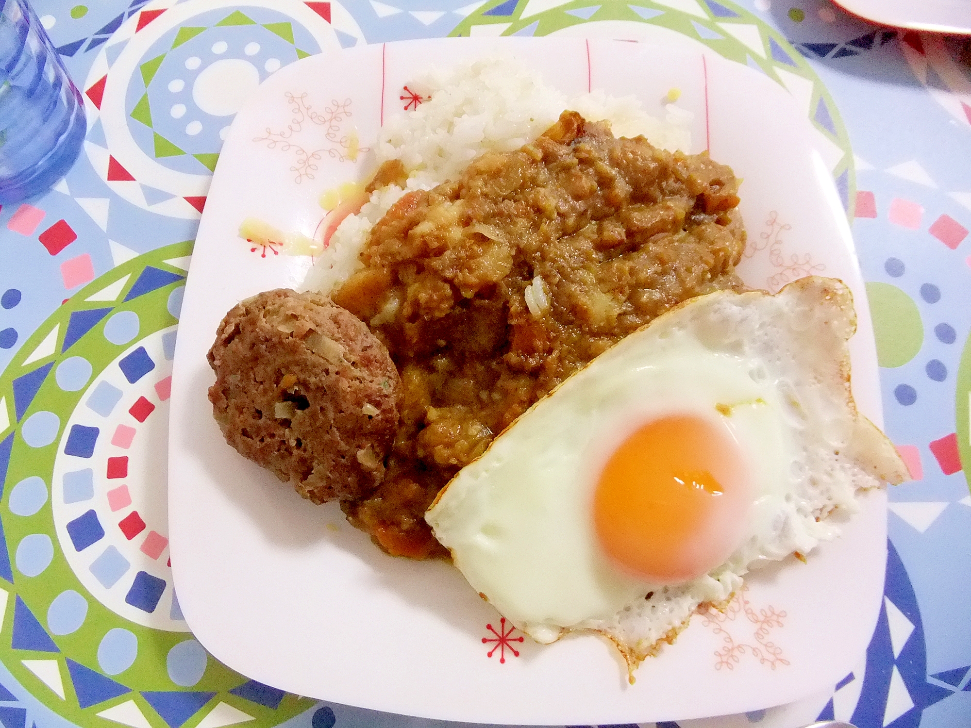 チーズハンバーグカレー