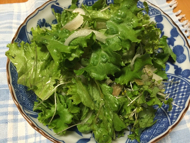 醤油味のグリーンサラダ